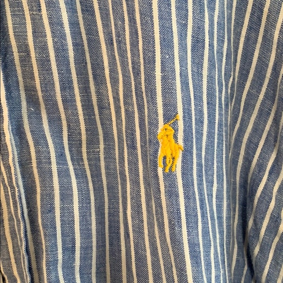 Mens Polo Linen Dress Shirt - Picture 3 of 3